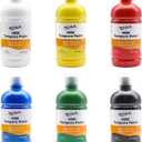 Mont Marte Tempera Paint Set 6pc x 500ml (101.4 Fl Oz (Pack of 1), Multicolor)
