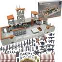 500+ Pcs Military Base Building Brick Sets Include Defence Base Guard Tower for Army Mini Figures, Weapon Pack Accessories Kits Toys, Guns Weapons Building Block Toy for Kids
