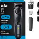 Braun All-in-One Style Kit Series 5 5471, 8-in-1 Trimmer for Men with Beard Trimmer, Body Trimmer for Manscaping, Hair Clippers & More, Ultra-Sharp Blade, 40 Length Settings, Waterproof