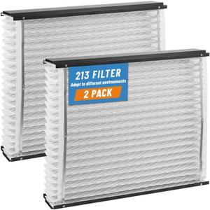 2-Pack 213 Replacement Filter, Compatible with Aprilaire 1210, 1620, 2210, 2216, 3210, 4200, 20x25x4 Inches MERV 13 Furnace Air Filter 2-Pack 213 Replacement Filter, Compatible with Aprilaire 1210, 1620, 2210, 2216, 3210, 4200, 20x25x4 Inches MERV 13 Furnace Air Filter