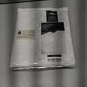 Waffle Fabric White Shower Curtain with Liner Set - Includes Free Clear Liner, Decorative Shower Curtain for Bathroom Set - Rustproof Metal Grommets Waterproof Hotel Quality 72" x 72" Heavy 290 GSM