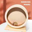 antiai Hamster Wooden Silent Wheel, Small Animal Exercise Wheel Accessories, Quiet Spinner Hamster Running Wheels Prevent Depression Toys for Hamsters, Gerbils, Mice and Other Small Pets (S)
