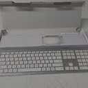 Wireless Keyboard and Mouse Combo - Full Size Slim Thin Wireless Keyboard Mouse with Numeric Keypad 2.4G Stable Connection Adjustable DPI (White & Silver)