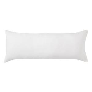 Belgian Flax Linen Oversized Lumbar Cover, White, 48x26"