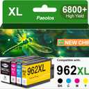 Paecolos 962XL Ink Cartridges Combo Pack Remanufactured for HP 962XL Ink Cartridges Combo Pack for HP 962 XL for HP Ink 962 for HP 9010 Ink Cartridge Officejet Pro 9010 9015 9020 9018 9025 Printer (4-Pack)