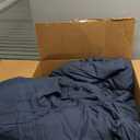 CozyLux Navy Blue King Size Comforter Set, 3 Pieces Solid Breathable Quilted Style Bedding Sets, Luxury Fluffy Soft Bed Set with Down Alternative Comforter for All Season (1 Comforter & 2 Pillowcases)