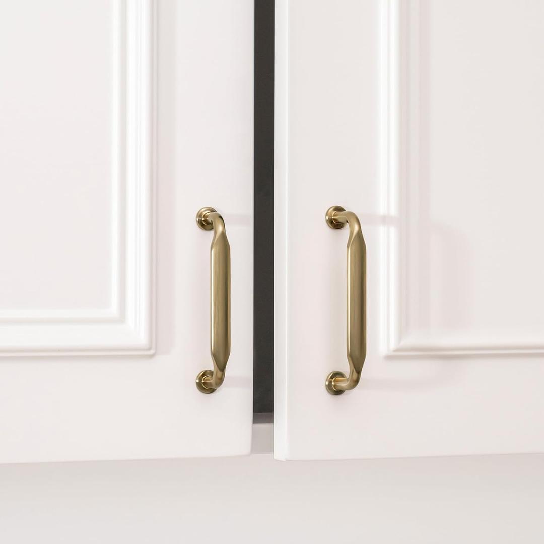 Goldenwarm 10 Pack 3 Inch Champagne Bronze Cabinet Pulls Kitchen Cabinet Handles Solid Zinc Alloy Pulls for Cupboard, Bathroom, Drawer & Dresser
