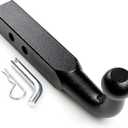 Pickup One Piece Without Welding Trailer Hitch Ball Mount with 2-inch Ball & Hitch Pin, Fits 2-inch Receiver, Pickup Universal Refitting Trailer Hook Solid Towing Hook Trailing Arm