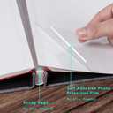 Photo Album Self Adhesive 3x5 4x6 5x7 6x8 8x10 8.5x11 11x10.6 Magnetic Scrapbook Album DIY Length 11x10.6 Inch 40 Pages Linen Cover DIY Photo Album with A Metallic Pen and and Plastic Board(Grey)