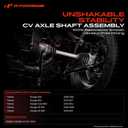 A-Premium Pair (2) Front CV Axle Shaft Assembly Compatible with Polaris Ranger 2012, Ranger 500 2009-2010, Ranger 800 2010-2017, Ranger Crew 800 2010-2014, Driver and Passenger Side, Replace# 1332856