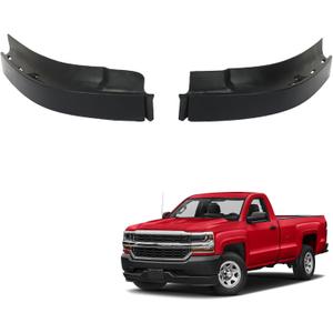 Black Front Bumper Filler Panel Left and Right Plastic Replacement for 2016-2018 Silverado 1500 84052264 84052265