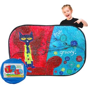 Meavia Reversible Sequins Pete The Cat Groovy Buttons: Wall Sensory Fun Toy, Jumbo Size 40 x 27 Inches