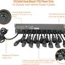Tecmojo 1U Rack Mount 19 Outlet PDU Power Distribution Unit Power Strip Circuit Breaker fits 19-inch AV/Network/Server Cabinet/Closet/Enclosure