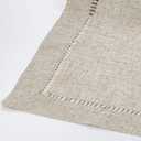 Fennco Styles Toscana Handmade Hemstitch Contemporary Linen Blend Table Runner for Dinner Table, Picnic Table, Parties, Wedding Decorations, Exhibitions, Natural, 16 x72 Inch