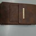 Holster for iPhone 17 Pro Max, Galaxy S26 Ultra S25 Ultra S24 Ultra S23 Ultra Note S22 Ultra, Premium Leather Pouch with Belt Clip Phone Holster Belt Case (Brown, X-Large)