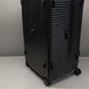 29 Inch Aluminum Checked Luggage with Side Opening Zipper, 40 * 37 * 77cm, 113L, Lightweight Hardshell ABS+PC Suitcase with TSA Lock, 360 Universal Wheels, Black