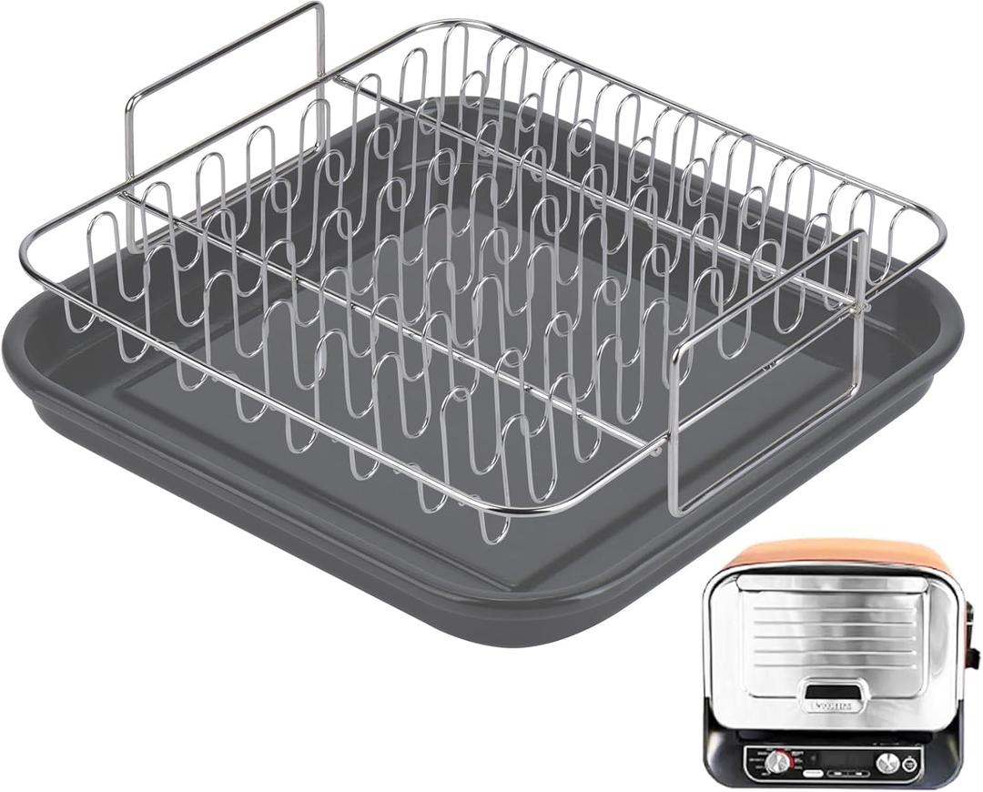 Dedicated Bacon Rack Cooking BRACE For Ninja Woodfire Pizza Oven OO101, Pro XL, OG800 Series Grill, Bacon RackSausages Rack Specially Designed For Ninja, Stainless Steel Baking Rack(No pan)