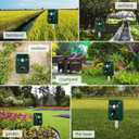 Solar Animal Repeller. Ultrasonic Animal Repellent. with Flashing LED Light and Alarm to expel Cats, Dogs, Squirrels, Deer, Raccoons, Skunks, Rabbits, Foxes, etc