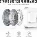White Long Strip with 6 Hooks Suction Cup Hooks No Drill Damage Free Removable Shower Wall Hooks for Bathrooms Towel Loofah Bath Brush Clothes and Over Door Storage