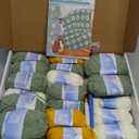 Coopay Crochet Kit for Beginners, Crochet Starter Kit for Blanket, Granny Squares Video Instructions, Easy to Learn Knitting for Beginner (Green - Daisy)