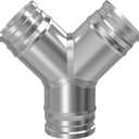 4" Duct Splitter for Exhaust Fan Dryer Vent Hose 3 Way Duct Hose Connector, Y Shaped Duct Connector Split Ventilation Intake Outlet (4" Y Shape)