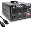 LVYUAN 5000 Watt Voltage Converter Transformer Heavy Duty Step Up Step Down AC 110V/120V/220V/240V Converter with Hard-Wiring