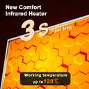Space Heater 1000W, Space Heater Large Room, Infrared Heater