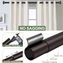 BRIOFOX Bronze Curtain Rods for Windows 66 to 120 Inch Heavy Duty Adjustable Length 1 Inch Diameter Window Curtain Rods for Indoor Ourdoors With Classic Square Finials