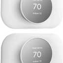 Petrichor Nest Thermostat Wall Plate - Compatible With Google Nest 2020 - Trim Kit, Cover Accessory for Easy Installation (2 Pack White)
