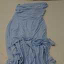 BORIFLORS Women's Sexy Off The Shoulder Bodycon Midi Dresses Elegant Ruched Ruffle Hem Cocktail Party Dress (*Baby Blue)