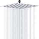 16 Inch Square Stainless Steel Large Shower Head Rainfall Shower Head Chrome High Pressure Rain