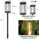 BesLowe Upgraded Solar Pathway Lights Outdoor, 8-Pack Large LED Solar Light Outdoor Waterproof, Super Bright Outside Lights for Yard, Sun-Powered Landscape Lighting for Garden Walkway, Warm White