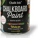 Chalk Ink Chalk Paint  Premium Matte Black Chalkboard Paint for Walls, Wood, Furniture, and Crafts