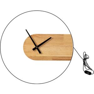 Clockswise 20" Industrial Style Modern LED Wall Clock Wood and Metal Design Round Black Frame Minimalist Contemporary Home Decor Perfect Accent for Office Studio Gym Living Room and Creative Spaces