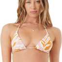 Roxy Women's Bikini Adjustable Straps, Removable Pads, UPF 50+, Quick-Dry, Swimwear Top, Beachwear (Pink Combo) XL