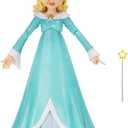 The Super Mario Galaxy Movie 5 Action Figures Series 1 Rosalina Figure with Wand and Clear Stand Accessories - Premium Details 10 Points of Articulation