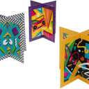 Fun Express 10" Retro Throwback Party Cardstock 3D Centerpiece Set - 3 Pieces