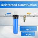 iSpring HB28B Whole House Water Filter Housing, 20" x 4.5" Universal Housing for Whole Home Water Filtration w/ 1" NPT Ports Pre-Filtration System