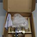 Mega Handles Ronn Privacy Lever & Lock Door Handle Set for Hallway, Closet and Bathroom, Keyless Lock, Heavy Duty Door Levers, Fits All Standard Door Sizes, Screws Included - Satin Brass (1 Pack)