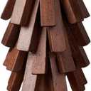 Trivets for Hot Dishes - Tree Washer Set, Wooden Pinwheel Coaster Set with Stand for Easy Storage - for Fondue pots, Pans, Bowls, teapots, Warming Trays - Versatile Decorations (A Walnut 4 pcs)