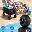 PORTAL Beach Wagon, 9" Balloon Wheels, 330 lbs Collapsible Camping Outdoor