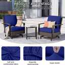 8Pcs Outdoor Cushion Covers, Patio Cushion Covers,Stretch Elastic Slipcovers, Replacement Washable & Reusable Furniture Protector for Patio Couch (Lake Blue,Cover Only)