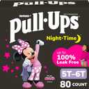 Pull-Ups Girls' Night-Time Potty Training Pants, Size 5T-6T Overnight Training Underwear (46-60 lbs), 80 Ct