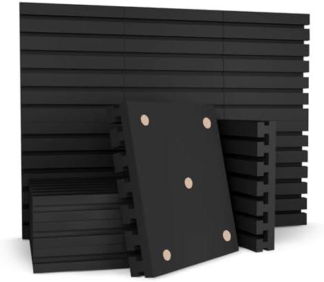 Sound Proof Foam Panels for Walls 2" X 12" X 12" Acoustic Foam Panels High Desnsity Studio Soundproofing Fire Resistant & Noise Absorbing for Studio, Office, Home (Blue) (GZ-H50pack12X12X2)