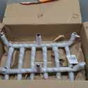 Fireplace Grate 17 Inch Solid Round Steel 3/4" Bar Heavy Duty Firewood Stove Log Holder Rack Grates Wrought Cast Iron Indoor Outdoor Camping Chimney Hearth Wood Burning Fireplace Accessories Tools