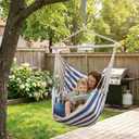 ADVOKAIR Hammock Chair Swing, Heavy-Duty Hanging Rope Swing Seat Supports 500 Lbs, Ideal for Outdoor Patio, Backyard, Porch, Deck & Indoor Bedroom Use