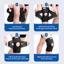 Galvaran Professional Knee Brace for Women & Men Breathable Knee Support with Side Stabilizers, Adjustable knee brace for Meniscus Tear, ACL, MCL Arthritis Knee Pain Relief,Injury Recovery