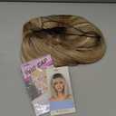 KKU 100% Human Hair Wigs for Women,Real Human Hair Wigs,Side Swept Bangs Lace Front Wig(16 Inch,Ombre Blonde Brown)