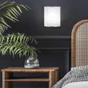 Canarm 1-Light Wall Sconce, Frosted Glass Shade with Gray Accents, Low-Profile Transitional Wall Lighting for Bedroom, Hallway or Living Room