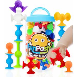 Suction Bath Toys for Baby, 24 Piece Starter Set Suction Cup Toys Stocking Stuffers Preschool Sensory Fidget Toys for Toddlers 1-3 4-8 | No Hole Bath Toy | BPA Free (Large)